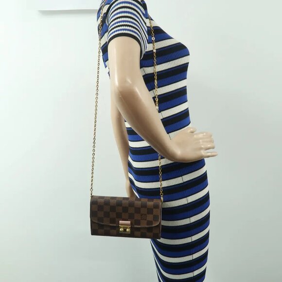 Louis Vuitton Croisette Brown Damier Ebene Canvas Shoulder Bag 880-052825 - Picture 12 of 12